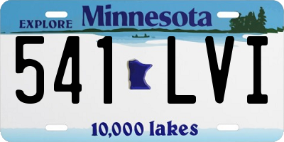 MN license plate 541LVI