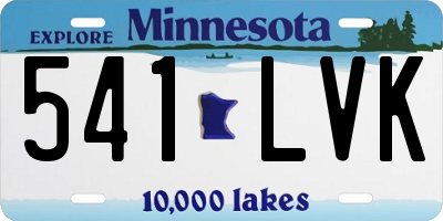 MN license plate 541LVK