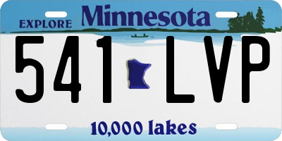 MN license plate 541LVP