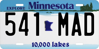 MN license plate 541MAD