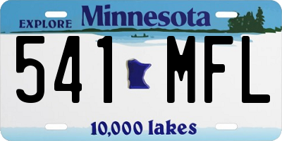 MN license plate 541MFL