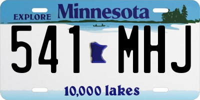 MN license plate 541MHJ