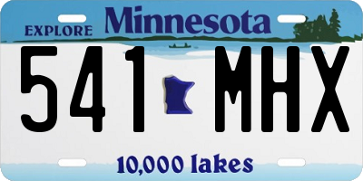 MN license plate 541MHX