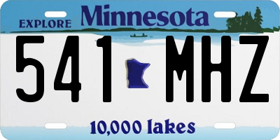 MN license plate 541MHZ