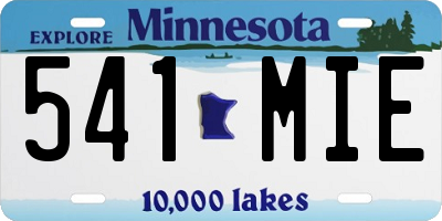 MN license plate 541MIE