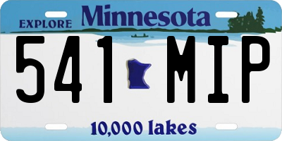 MN license plate 541MIP