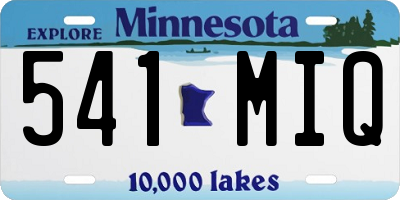 MN license plate 541MIQ
