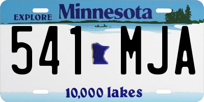 MN license plate 541MJA