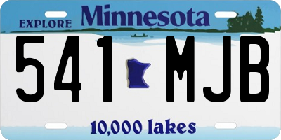 MN license plate 541MJB