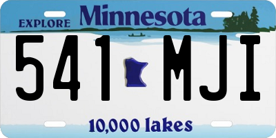 MN license plate 541MJI