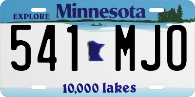 MN license plate 541MJO