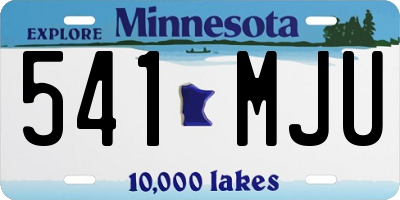 MN license plate 541MJU