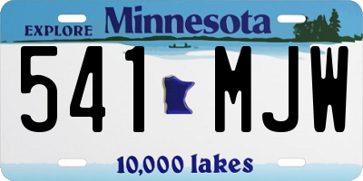 MN license plate 541MJW