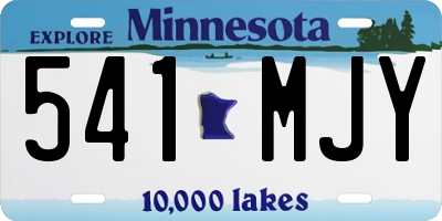 MN license plate 541MJY