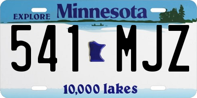 MN license plate 541MJZ