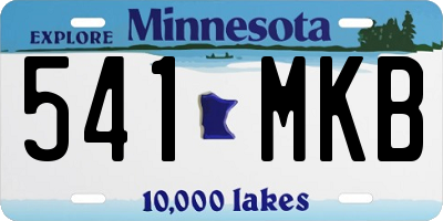 MN license plate 541MKB