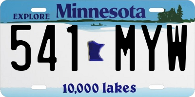 MN license plate 541MYW