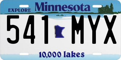 MN license plate 541MYX