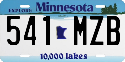 MN license plate 541MZB