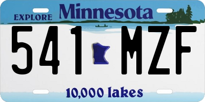 MN license plate 541MZF