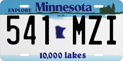 MN license plate 541MZI