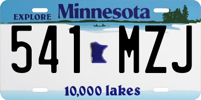 MN license plate 541MZJ