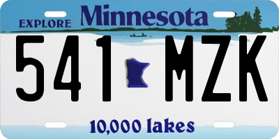 MN license plate 541MZK