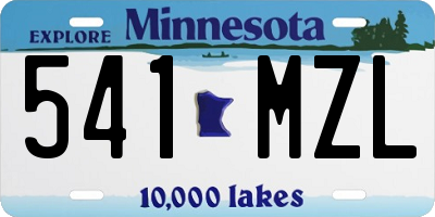 MN license plate 541MZL