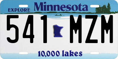 MN license plate 541MZM