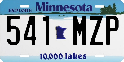 MN license plate 541MZP