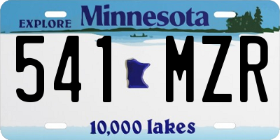 MN license plate 541MZR