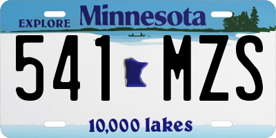 MN license plate 541MZS