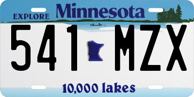 MN license plate 541MZX