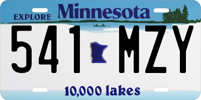 MN license plate 541MZY