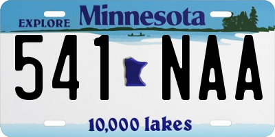 MN license plate 541NAA