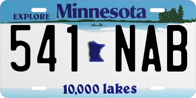 MN license plate 541NAB