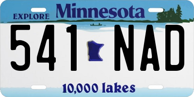MN license plate 541NAD