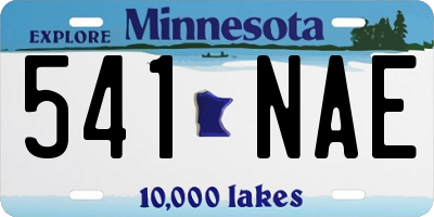 MN license plate 541NAE