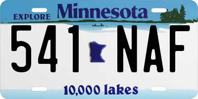 MN license plate 541NAF