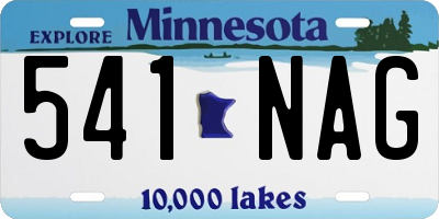 MN license plate 541NAG