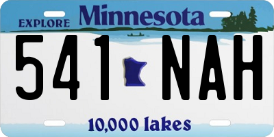 MN license plate 541NAH