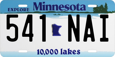 MN license plate 541NAI