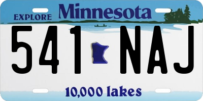 MN license plate 541NAJ
