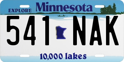 MN license plate 541NAK