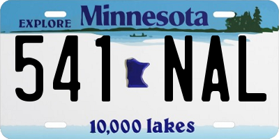 MN license plate 541NAL
