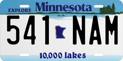 MN license plate 541NAM