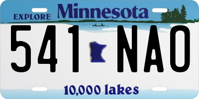MN license plate 541NAO