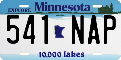 MN license plate 541NAP