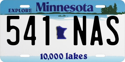 MN license plate 541NAS