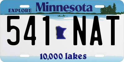 MN license plate 541NAT